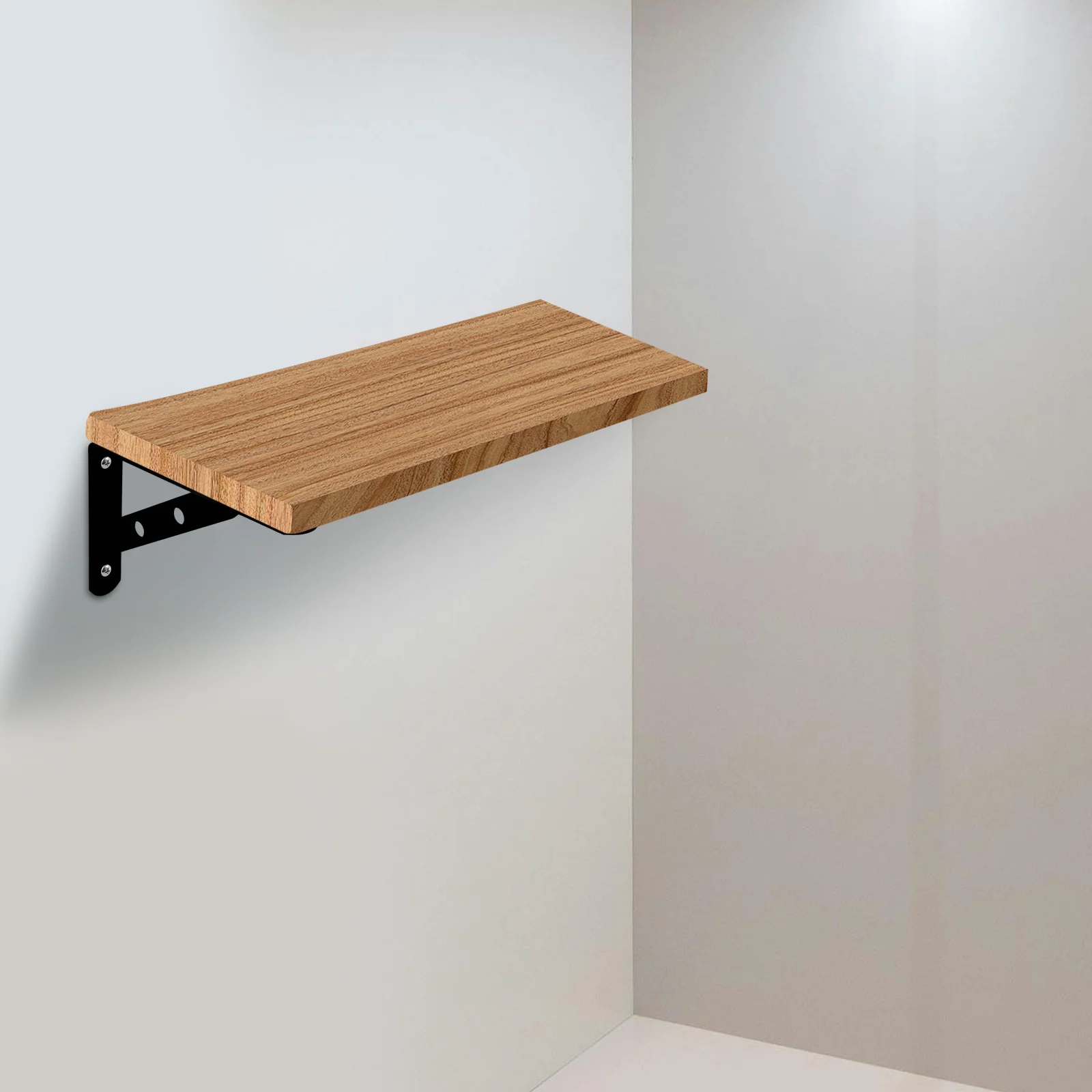 2 قطعة الثقيلة ريفي الجرف بين قوسين أسود معدن L قوس جدار جبل لرفوف الخشب ديكور غرفة مكتب المنزل المبرد الطابق قوس #1