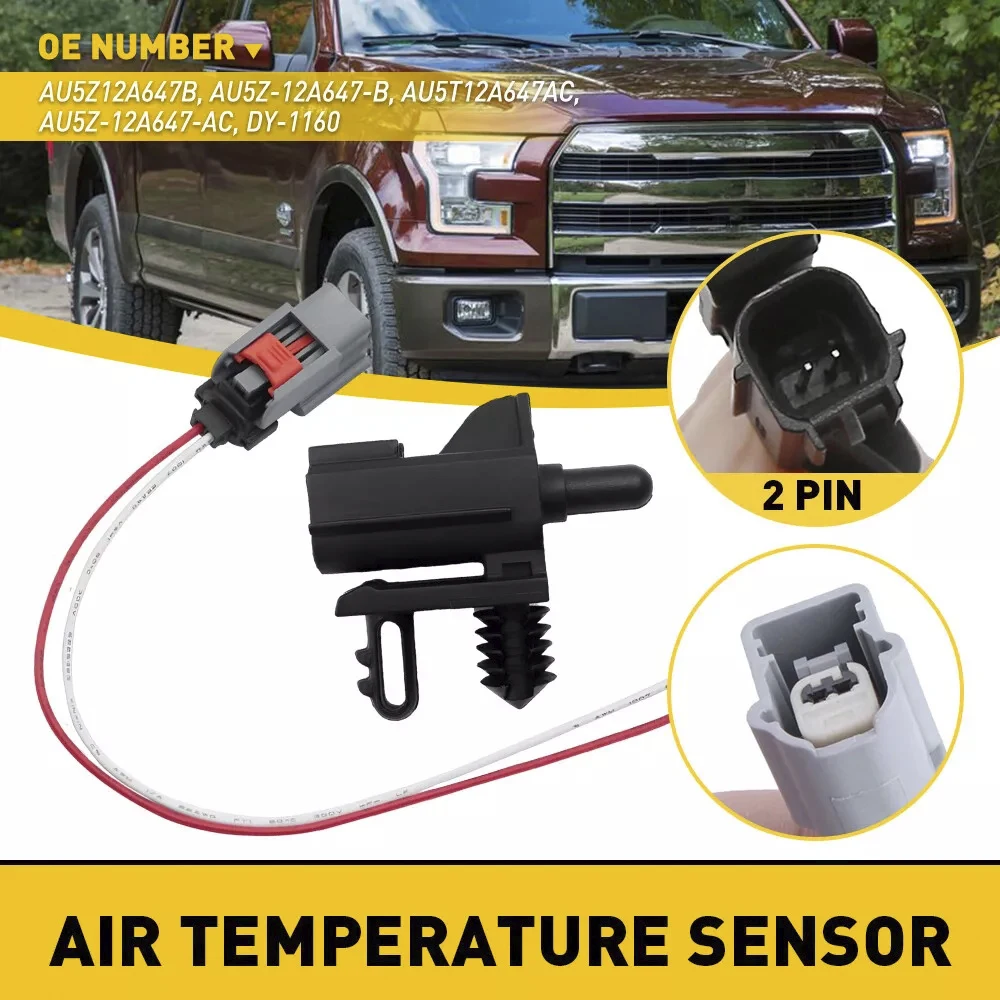 

1 Pc Air Temperature Sensor & Connector AU5Z12A647B, AU5Z-12A647-AC, DY-1160 For Ford F-150 Ecosport Explorer / Lincoln Corsair