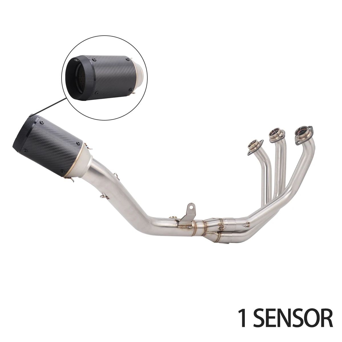 Slip on For Yamaha MT09 FZ-09 XSR900 2021-2025 Motorcycle Exhaust Systems Escape Modified Muffler Link Front Link with 2 lines image 3