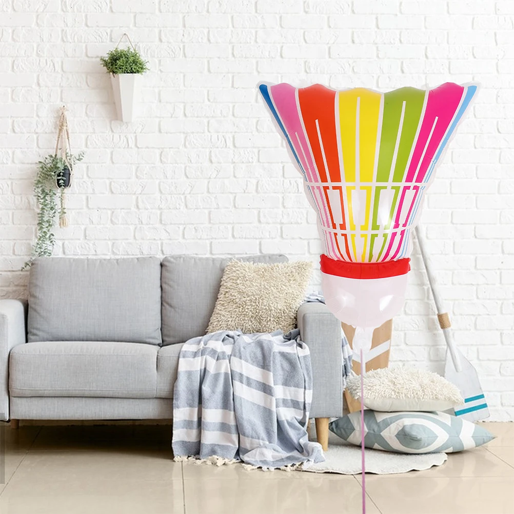 

6Pcs Giant Inflatable Badminton Balloon Sports Themed Birthday Party Decorations Shuttlecock Foil Balloon Badminton Party