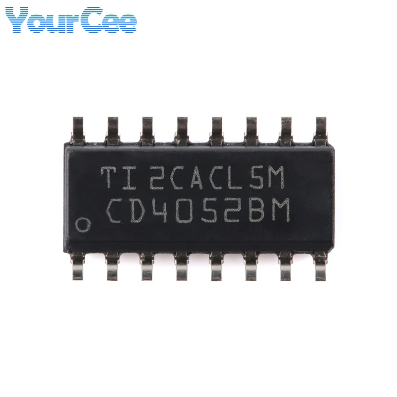 5pcs CD4052BM CD4052BM96 CD4052 SOIC-16 Low Conduction Leakage Current 2-channel 4:1 Analog Switch Logic Chip