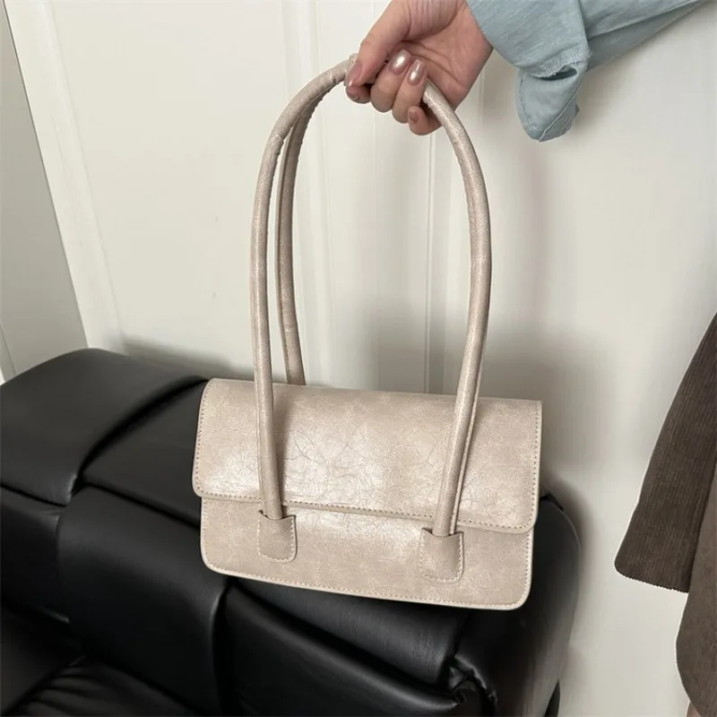 

Luxury Elegant Vintage Women Handbag High End Leather Classic Casual Trendy Crossbody Messenger Tote Bag