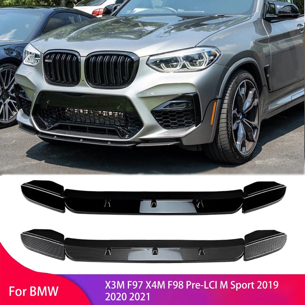 Front Bumper Lip for BMW X3M F97 X4M F98 Pre-LCI M Sport 2019 2020 2021 Body Kit Duck Lip Separator Front Shovel Protection