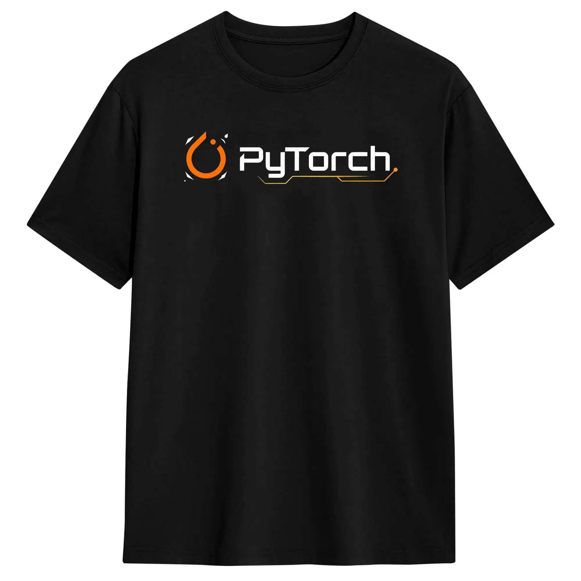 PyTorch Machine T-Shirt Summer  Cotton T Shirts For Men Printed Tshirt Short-Sleeved Y2K Basic Clothing