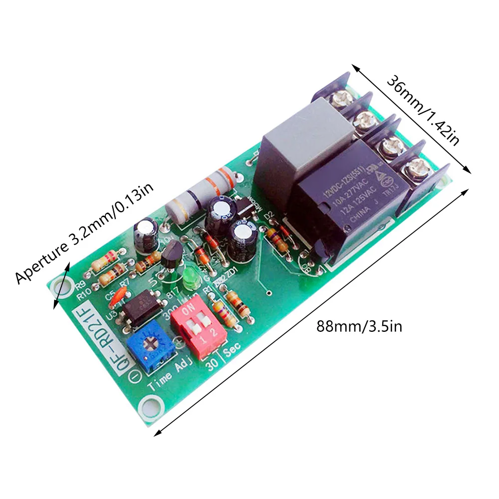 AC100V-220V Adjustable Timer Control Relay Module Turn Off Delay Switch Board For Exhaust Fan Delayed Fan Shutdown Relay Module