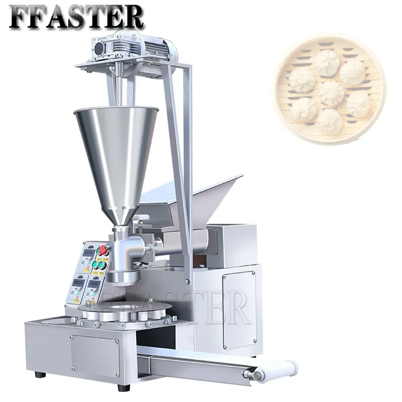 Stainless Steel Automatic Steamed Stuffed Bun Machine Commercial Desktop Bun Baozi Filling Machine Momo Making Machinery