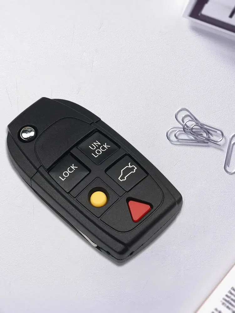 Kluczyk zdalnego sterowania składany do Volvo XC70 XC90 S60 S70 S80 V70 2004-2015 315MHz ID:48CHIP 5 przycisków z hasłem FCC:LQNP2T-APU — 2