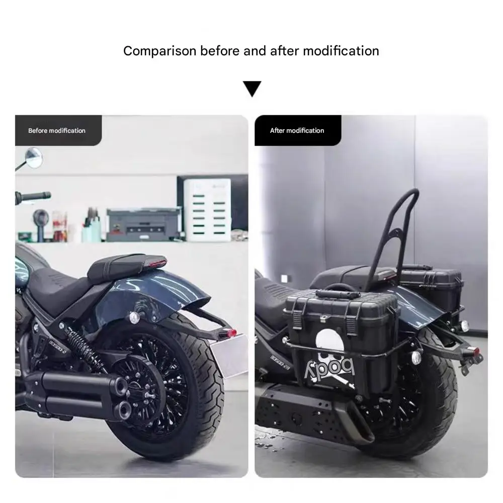 Suitable for Benda  Chinchlla450/500 Dark Flag 500 modified DS style side box storage box on both sides rear trunk bracket a