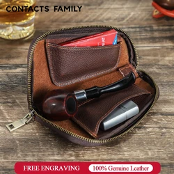 Genuine Leather Case for Tobacco Smoking Pipe Portable Herb Tobacco Smoking Pipe Pouch Smoking Tools Accessories