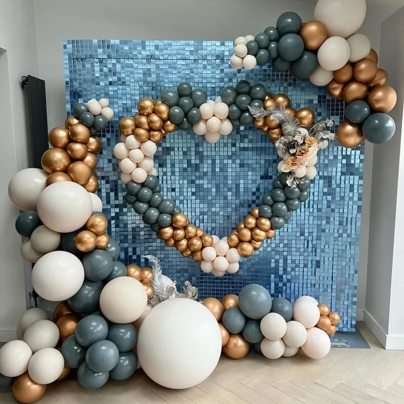 

12/16/18pcs/lot Shimmer Square Sequin Wall Backdrop Wedding Engagement Arrangement Accessories Decor Christmas Party Decoration