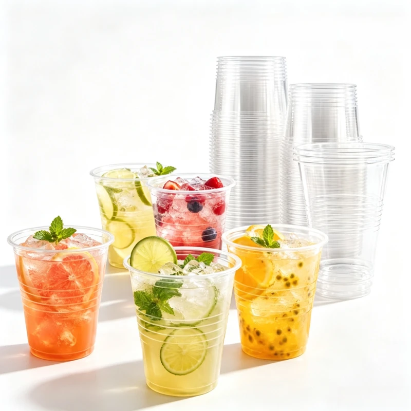 50/100PCS 130ML  Clear Disposable Cold Plastic Cups for Iced Coffee Juice Picnic Birthday Wedding Party Table Supplies