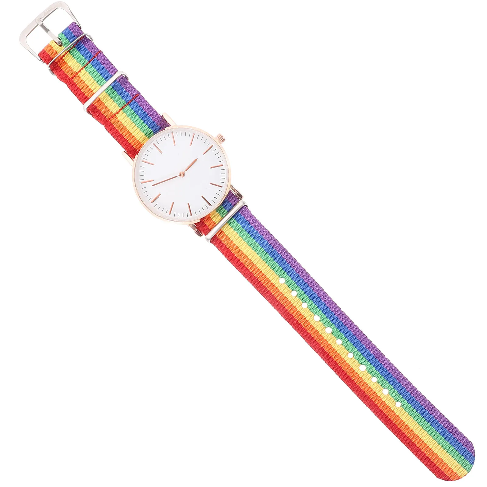 Quartz Watch Rainbow Designed Rose Gold Thin Wrist Decoration Fashion Timer Watch Delicate Stylish Suitable for Any Occasion