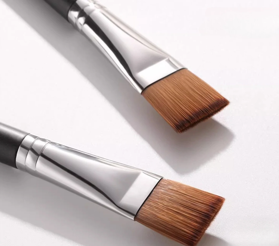 브brocha de maquillaje corrector de base ultrafina, redonda y plana, maquillaje de contorno profesional, máscara Facial suave, brocha de barro, herramientas cosméticas