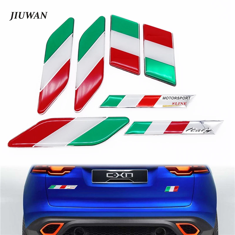 

Универсальная 3D Автомобильная наклейка, эмблема итальянского флага, значок, стикер для стайлинга автомобиля, наклейка для Honda VW Audi Benz Ferrari Maserati Lamborghini