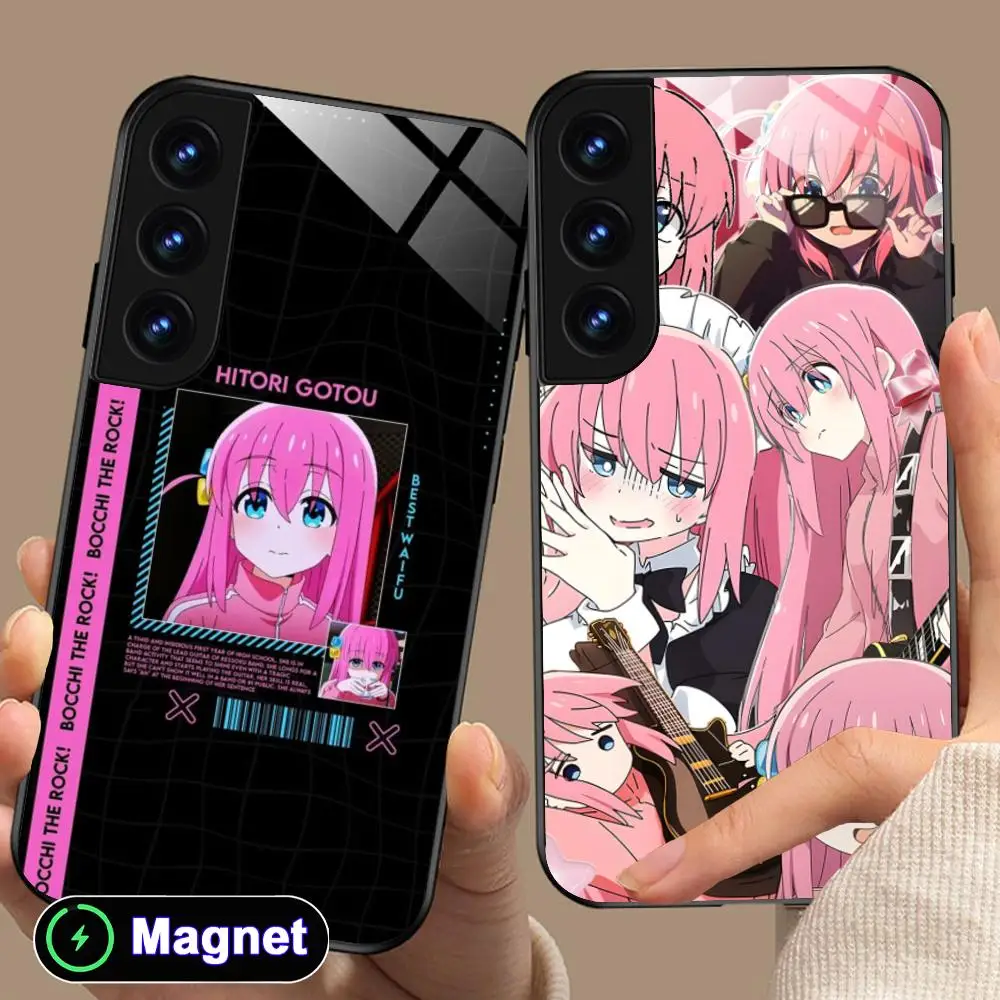 

Bocchi Rock Hitori Gotou Phone Case for Samsung Galaxy S26 S25 S24 S23 S22 S21 S20 Note20 Plus FE Ultra Glass Magnet Cover