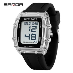 SANDA 2175 Fashion Simple Sport Countdown Watches Men Women Military Liminous LED Digital Watch Alarm Clock saat kol saati erkek