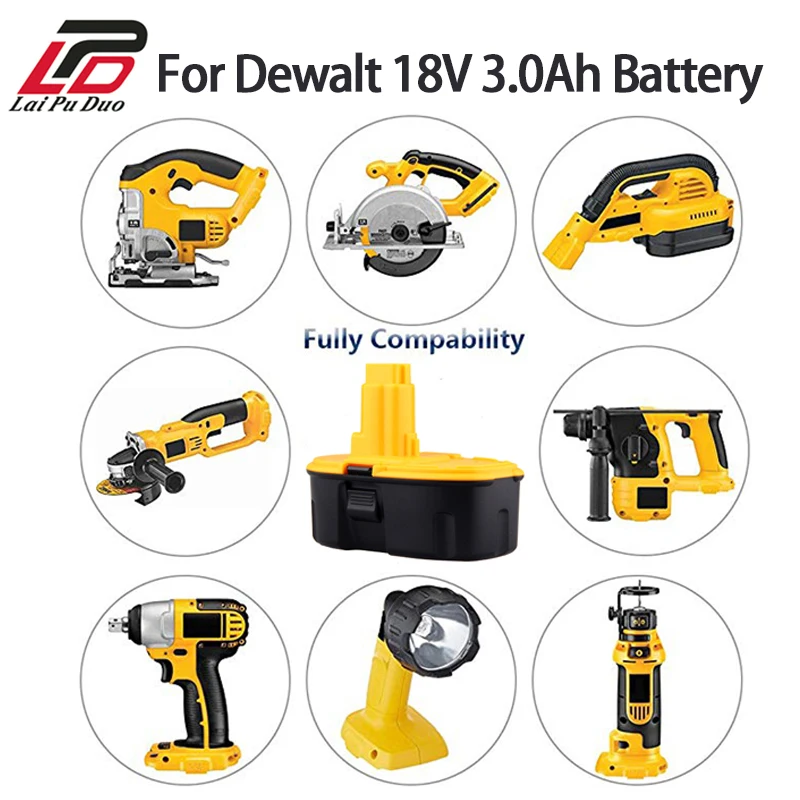 Сменный аккумулятор для электроинструмента 18 в Ni-MH 3,0 Ач для Dewalt DC720 DC825 DC925 DCD925 DC988 DW936