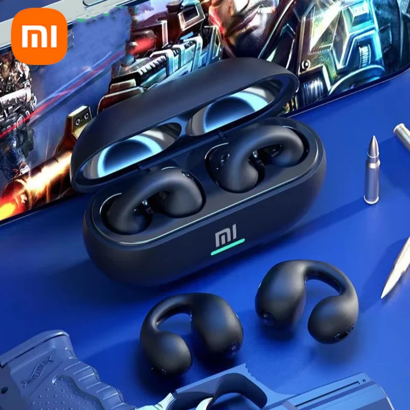 Xiaomi Ohr-Clip Bluetooth-kompatibel Kopfhörer Knochen Leitung Drahtlose Ohrhörer 3D Surround Stereo Bass Sport Headset