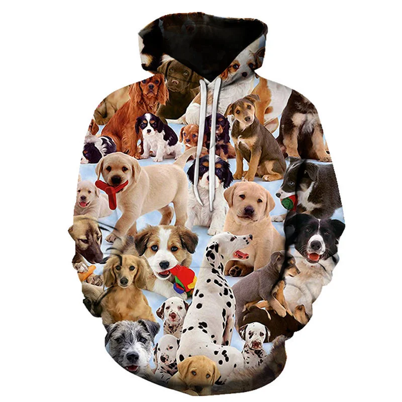 Cute Dog Colorful Fashion Style 3D Printed Hoodies Unisex Pullovers Hoodie Casual Street Top Tracksuit
