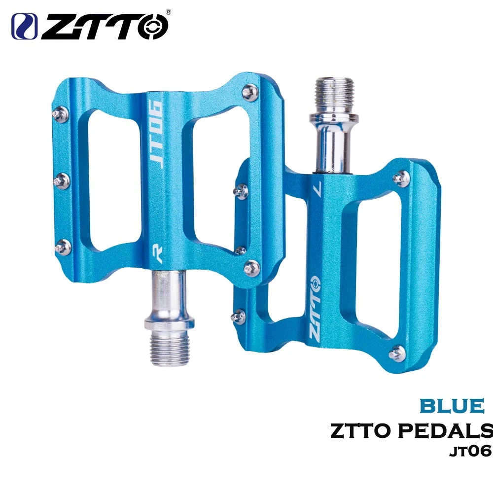 ZTTO Fahrrad Ultraleichtes Anti-Rutsch-Pedal 2 abgedichtetes Lager MTB Rennrad Pedal CNC Faltrad Pedale Flache breite Plattformpedale