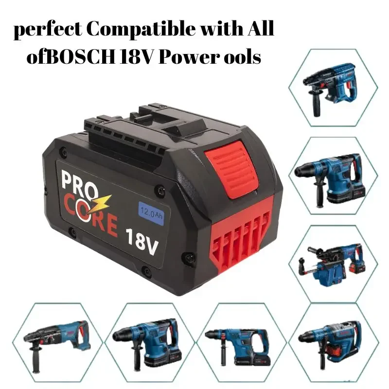 For Bosch 18V Professional Cordless Tool BAT618 BAT609 GBA18V80 21700 Battery ProCORE Replacement Battery