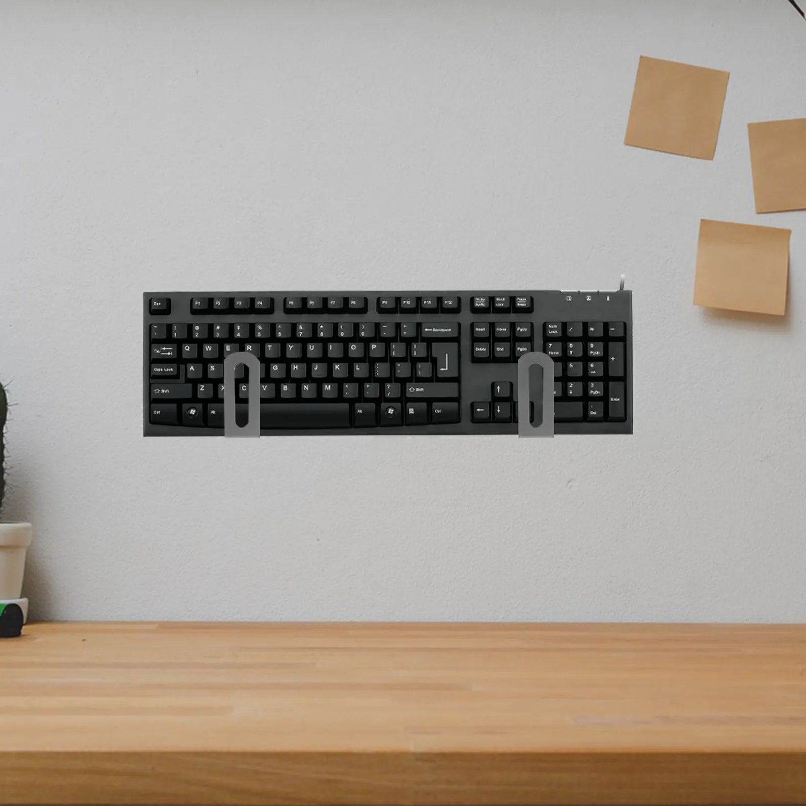 4Pcs Keyboard Wall Hanger Rack for Gaming Keyboards Carbon Steel Wall Keyboard Mount Storage Solution Minimalist Design Space