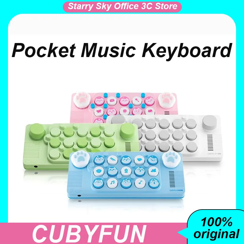 

Cubyfun Easyplay Plus Pocket Mini Music Keyboard Electronic Piano Intelligent MIDI PianoType-C Bluetooth Dual-mode MIDI Output