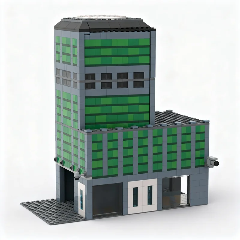 1017pcs MOC City Police Bank Jailbreak Model Building Blocks Toy Collection Idea Craft Creative Display Brick Birthday Education