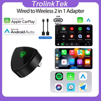 2025 Wireless Carplay Adapter 2 in 1 Smart Mini Box BT Auto Connect Plug And Play WiFi Fast Connect For Volvo Benz MG Kia MAZDA
