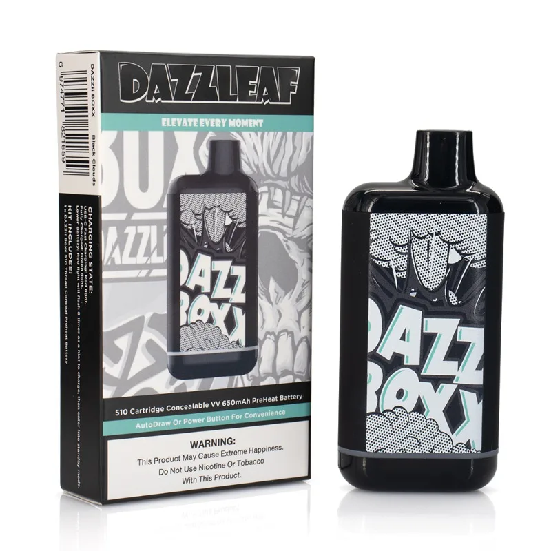 خرطوشة DAZZLEAF Dazzi Boxx 510 قابلة للإخفاء VV بطارية التسخين المسبق 650mah Box Mod متوافقة مع معظم خرطوشة 510 حتى 2 مل