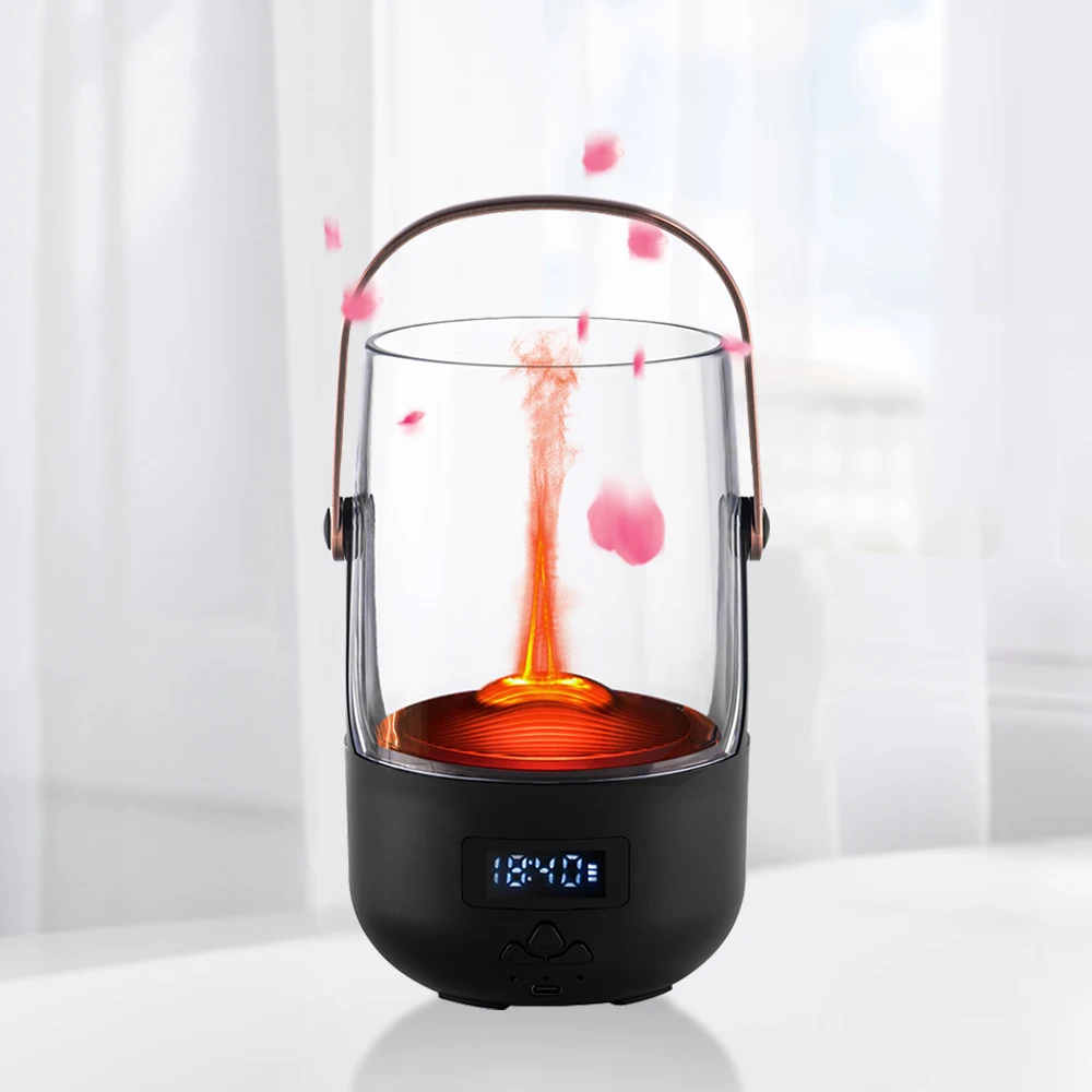 

Cozy Nights Redefined 200ML Vintage Flame Diffuser with Programmable Aromatherapy & Safety Auto-Off Humidifier For Bedroom