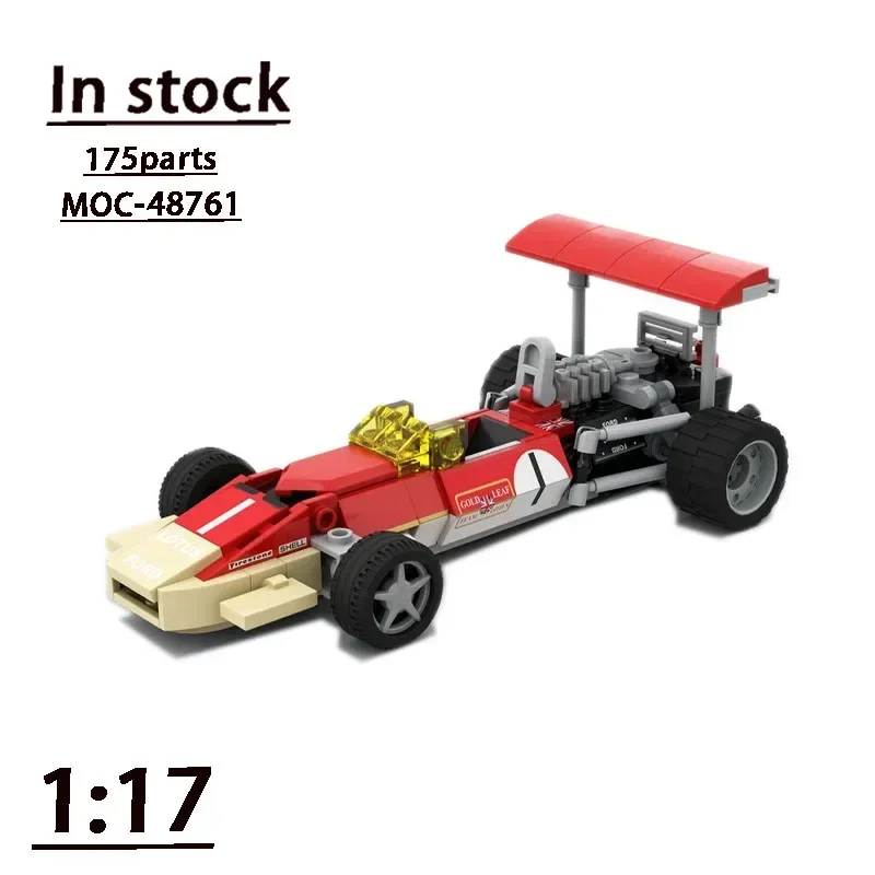 

MOC-48761Lotus 49B - Масштаб 1:27 Formula, сборка автомобиля, строчка, модель строительного блока 175, детали строительного блока, детская игрушка в подарок