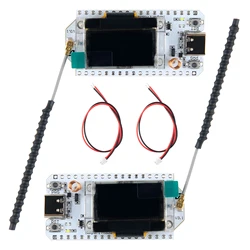 2 Sets LoRa32 V3 863-928MHZ ESP32 S3 WiFi+BT Development Board SX1262 OLED Display LoRa Kit for Arduino Meshtastic IoT LoRaWAN