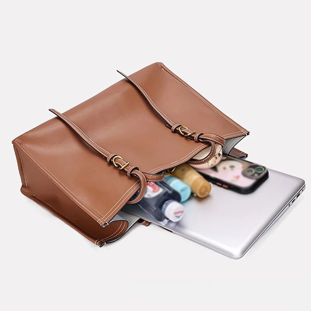 Large Capacity Tote Bags for Women Fashion Designer Shoulder Bag Soft PU Leather Women\'s Handbags Commuting Shopper Women Bag