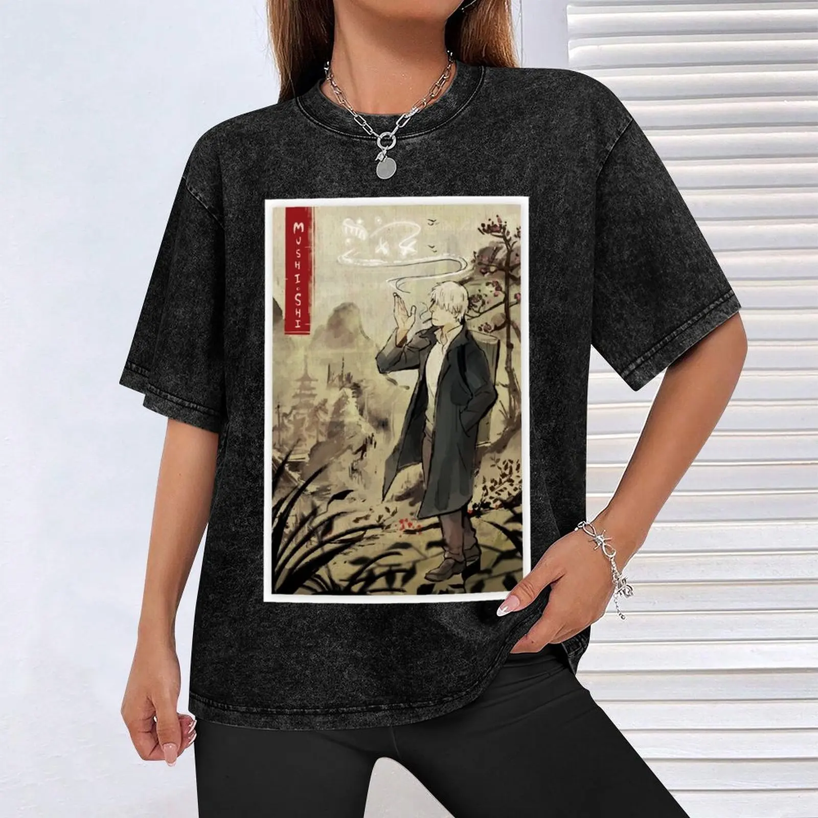 My Favorite People Japanese Mushishi Manga Gift For Fan T-Shirt All Match Basic Short Sleeve Top view 4
