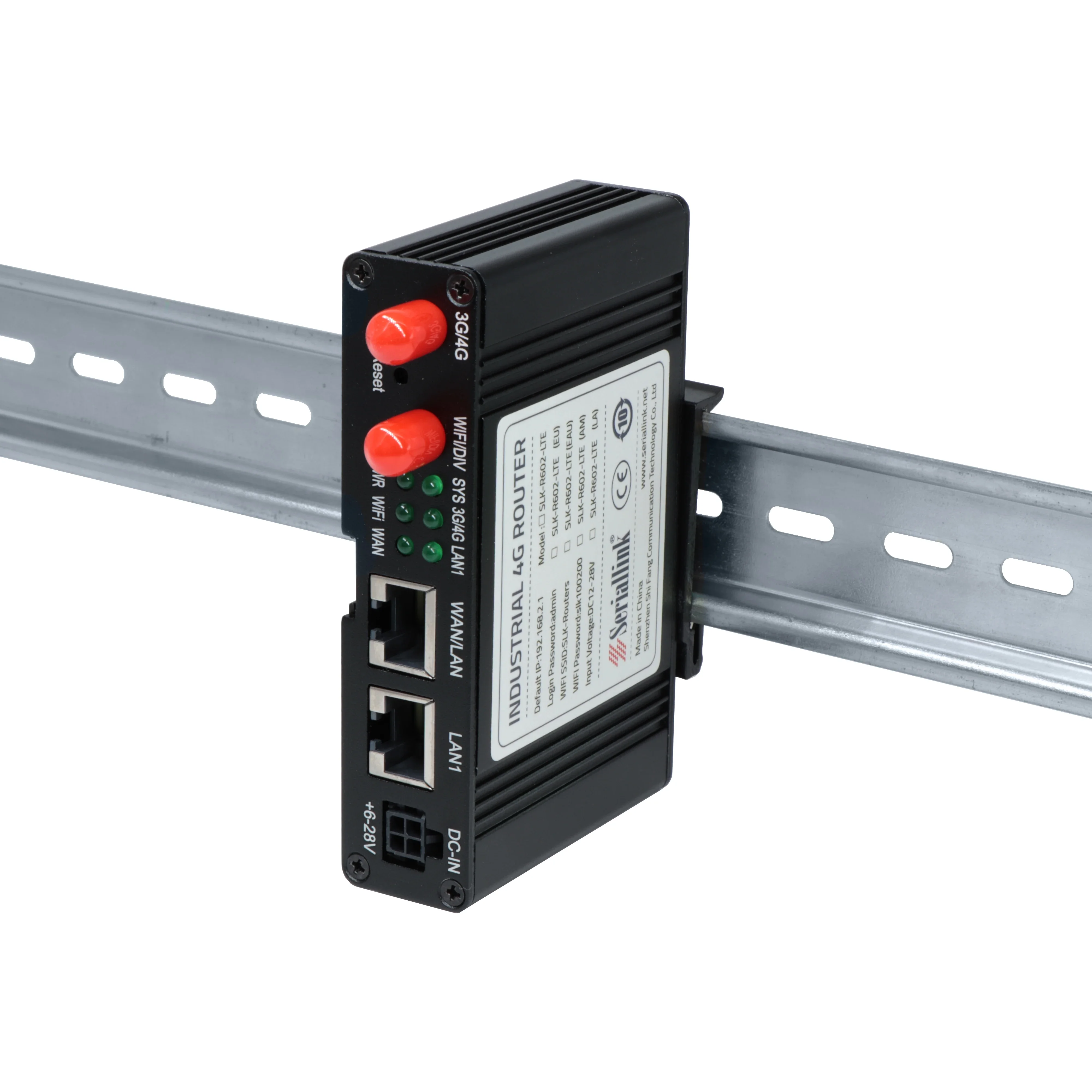 SERIALLINK  Cellular router for IoT Devices With 1xLAN 1xLAN/WAN ports 1x sim card slot  Mini Size 98*62*28MM DC10-28V Input