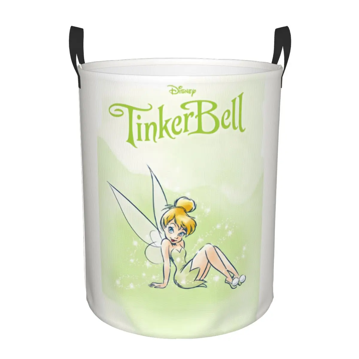 

Изготовленная на заказ корзина для белья Tinker Bell, складная сказочная корзина для игрушек, корзина для хранения одежды для детской комнаты