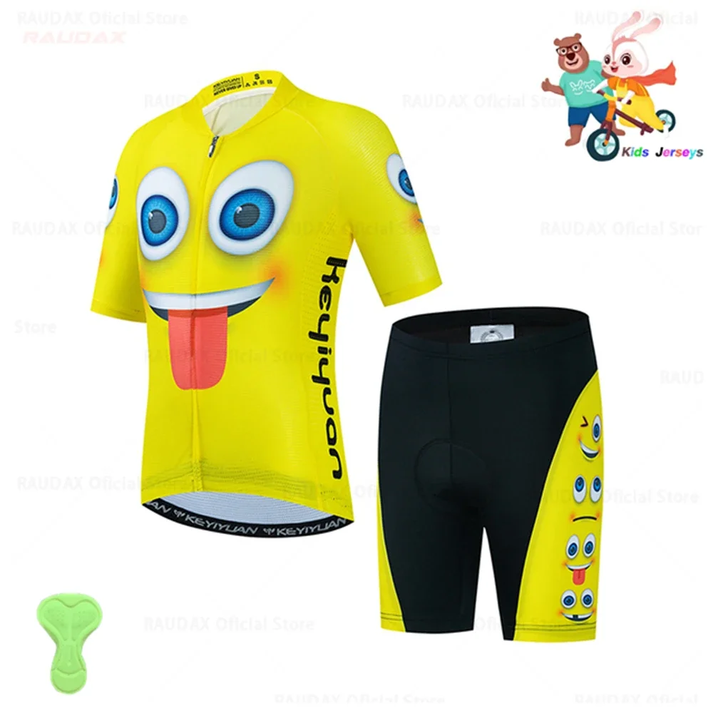 2023 Summer Children\'s Cartoon Riding Suit Boys and Girls High Quality Children Riding Set Biking Short Sleeve Clothes Bicycle