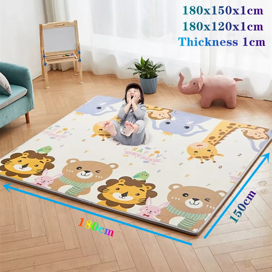 Thick 1cm Baby Play Mat Large Size Giraffe Lion Puzzle Children's Mat Baby Climbing Pad Kids Rug Baby Game Mat Toys for Children