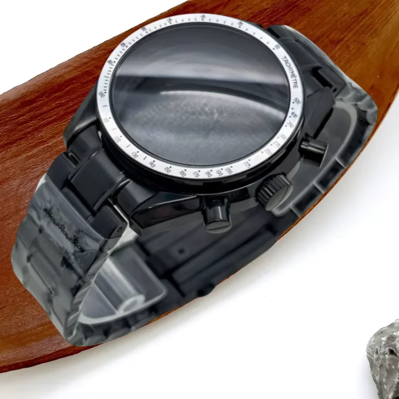 Multifunctional 39.6mm Speedmster Watch Case Suitable for Omg VK63 Quartz Movement Watch Parts for 20mm Strap Case Bezel No Logo