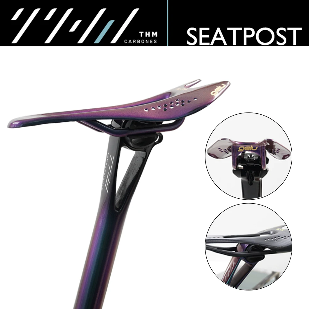 

Fashion Chameleon THM 0°/25° Carbon FIber Hollow Seat Post, For Road, Gravel, MTB Bicycle Carbon Seat Posts, 27.2/30.8/31.6mm