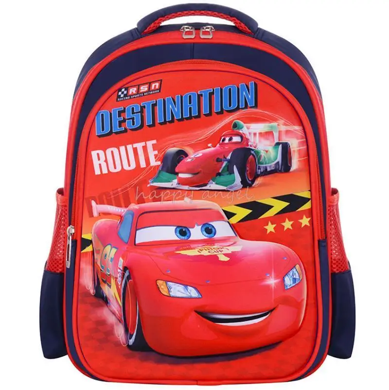 Disney Lightning McQueen Cartoon 3D Car School Bags Boys Primary School Backpack Kids Kindergarten Schoolbags Mochila Infantil