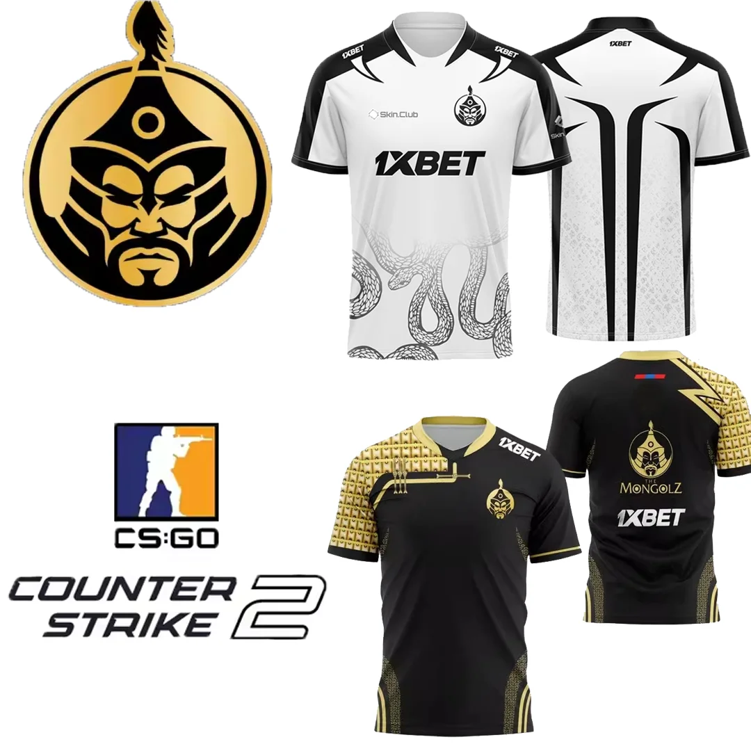 The MongolZ Jersey Team Uniform 2025 New CS2 Esports CSGO Training Professional Players Unisex T-shirts Oversized Game Fans Tops