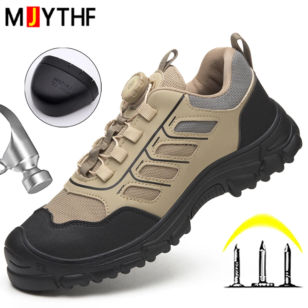 Male Indestructible Shoes Safety Boot For Engineers Anti-Smash Anti-Puncture Work Shoes Steel Toe Sneakers Protection Shoes New