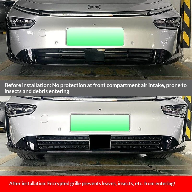 For XPENG G6 P7+ P7 Plus Xiaopeng Car Front Grille Radiator Protective Mesh Anti Mosquito Catkin Snap On Decorative Insect Net