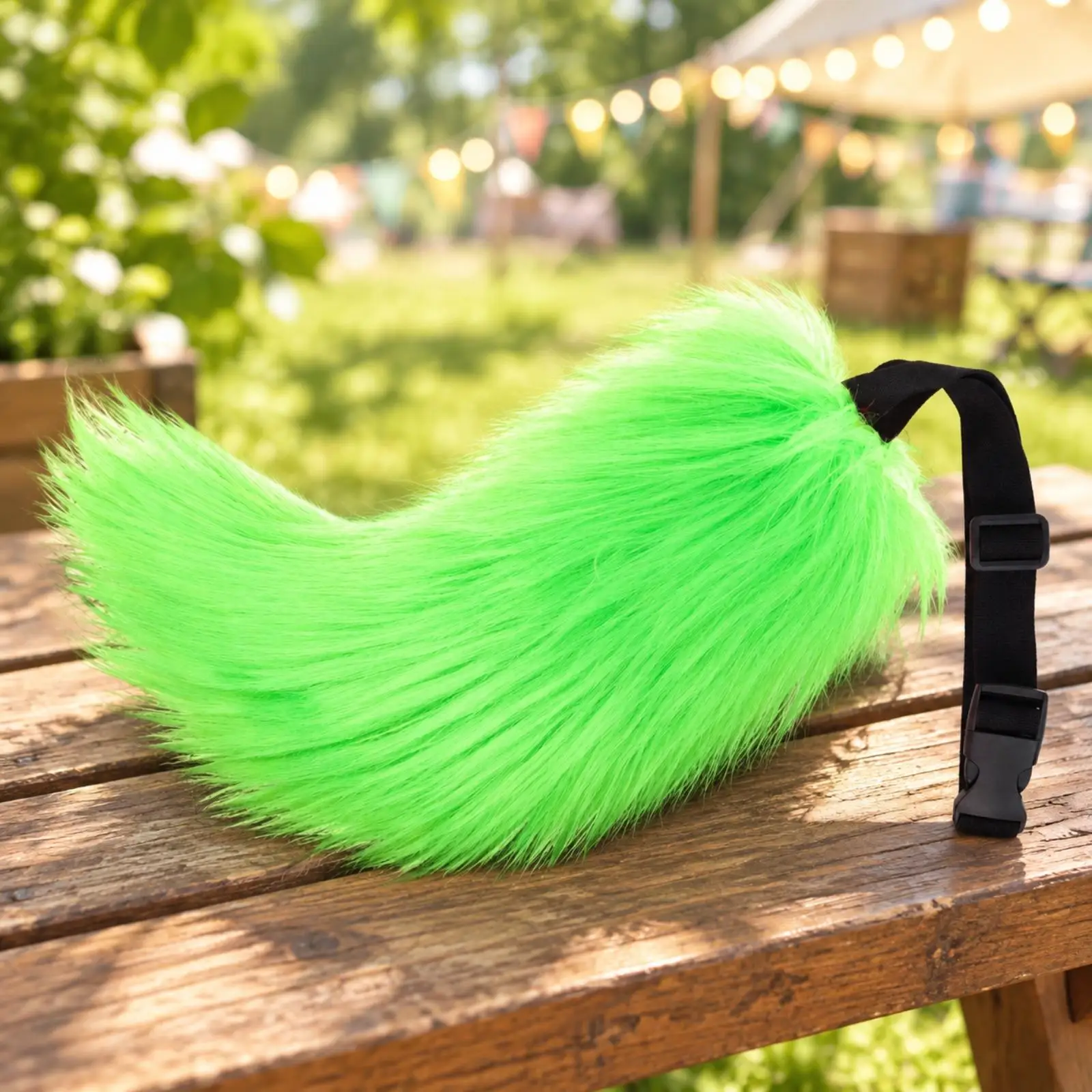 Cat-Ear Headband with Antennae and Tail Eye-Catching Alien-Cat Furry Headband and Tail Set Easy to Wear Furry Costume Set with