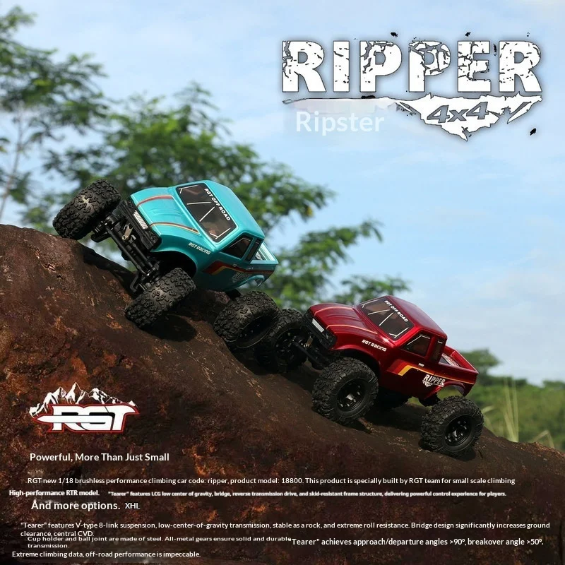 Rgt 1/18 Ripper Brushless 4wd Dual Speed Climbing Vehicle External Rotor Rc Remote Control Model Vehicle 18800