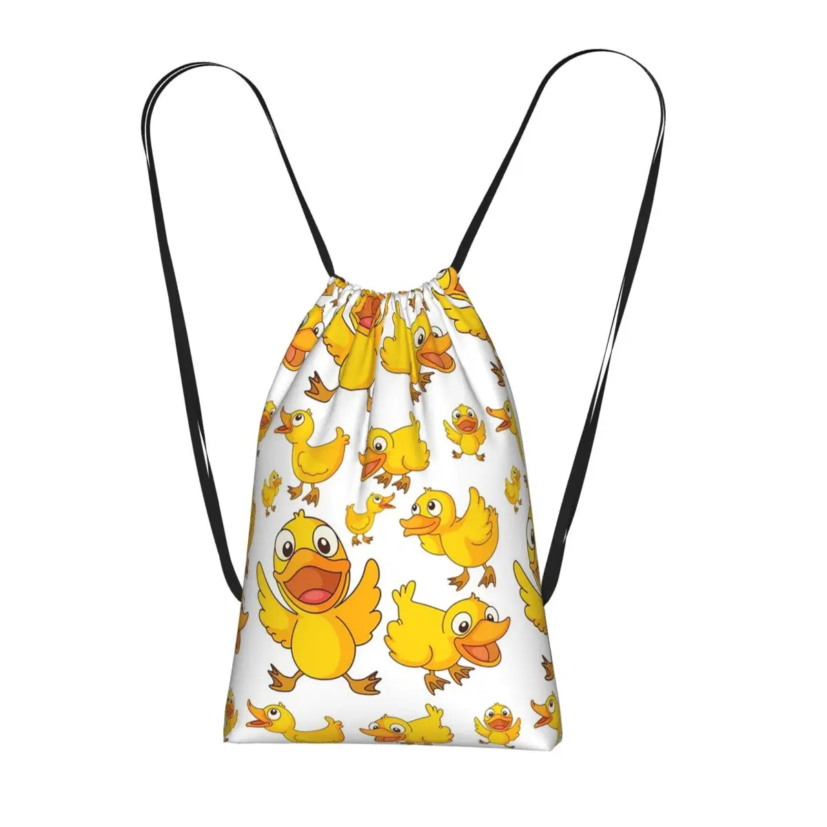 

Рюкзаки с изображением желтых уток в мультяшном стиле, повседневные сумки на шнурке, спортивные сумки, сумки для книг, для путешествий и школы