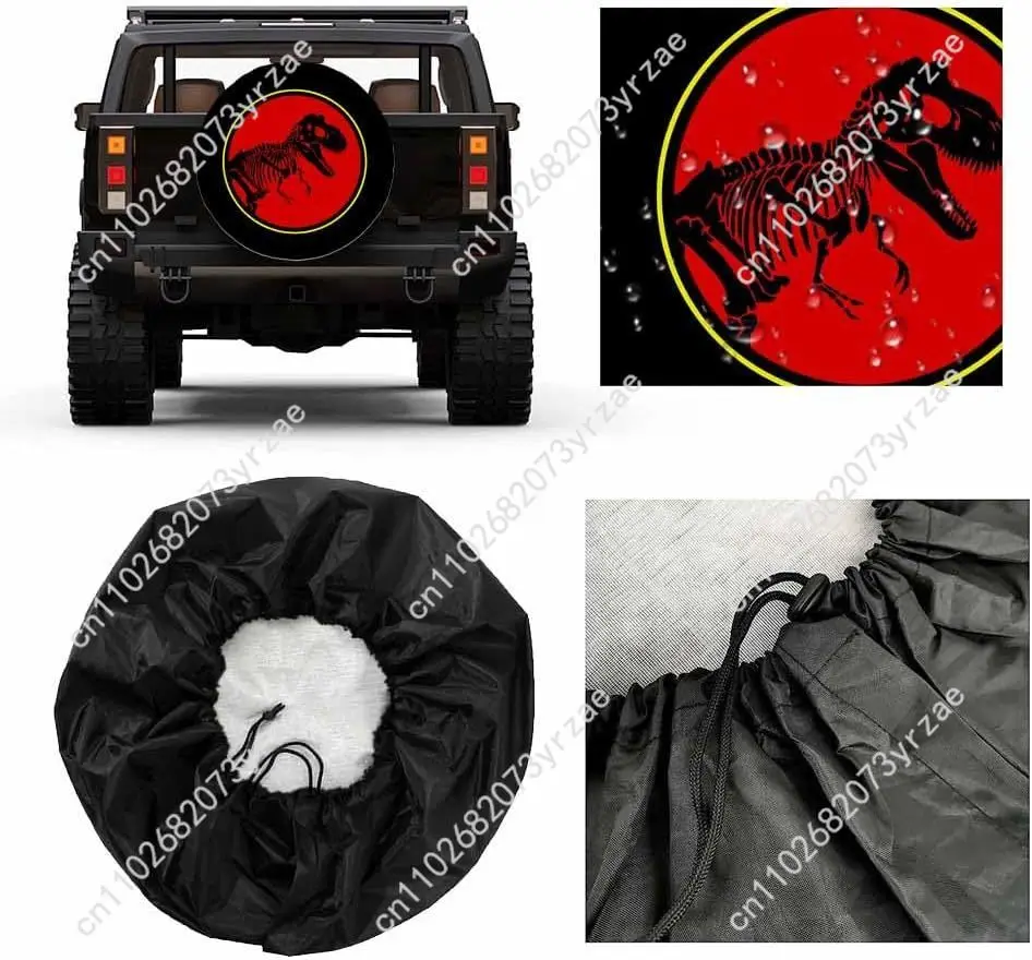 다양한 모델의 공룡 스페어 타이어 커버 모래 먼지 방지 바람 비 타이어 커버를 보호합니다 견고하고 내구성이 뛰어난 타이어 커버