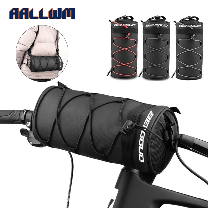 

1PCS Bike Handlebar Bag Front Bike Bag for Bicycles - Water-resistant Zippers for Mountain Road Bike, Commuter Shoulder Bag